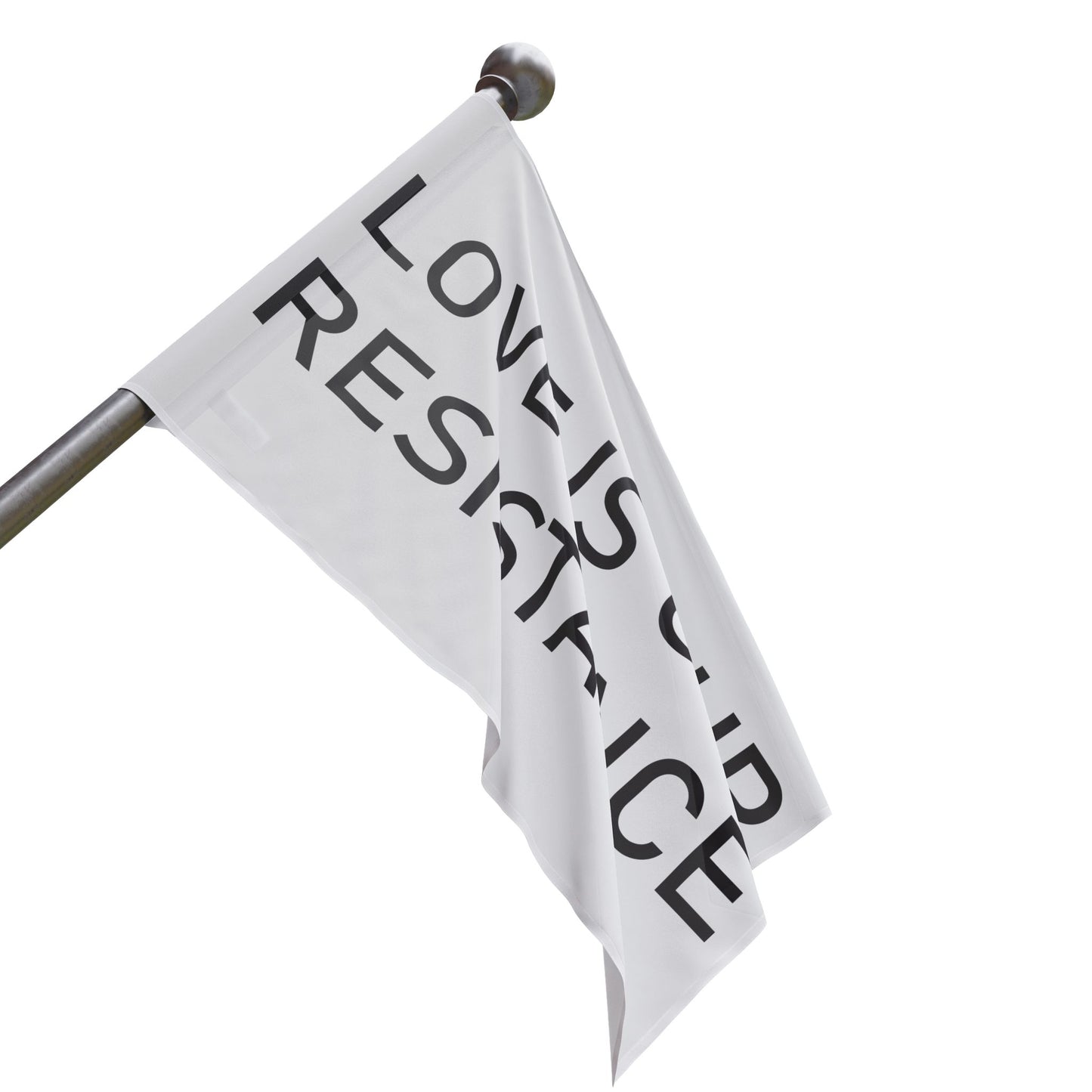 Love is our resistance single sided flag