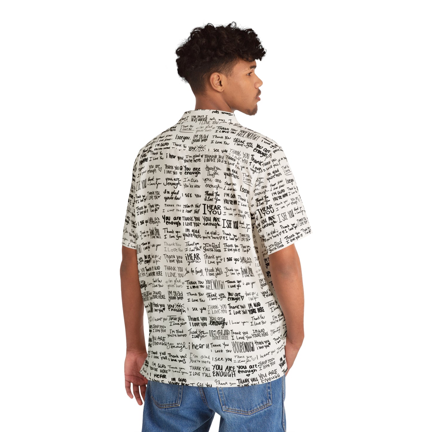 Words of Affirmation Men's Hawaiian Shirt