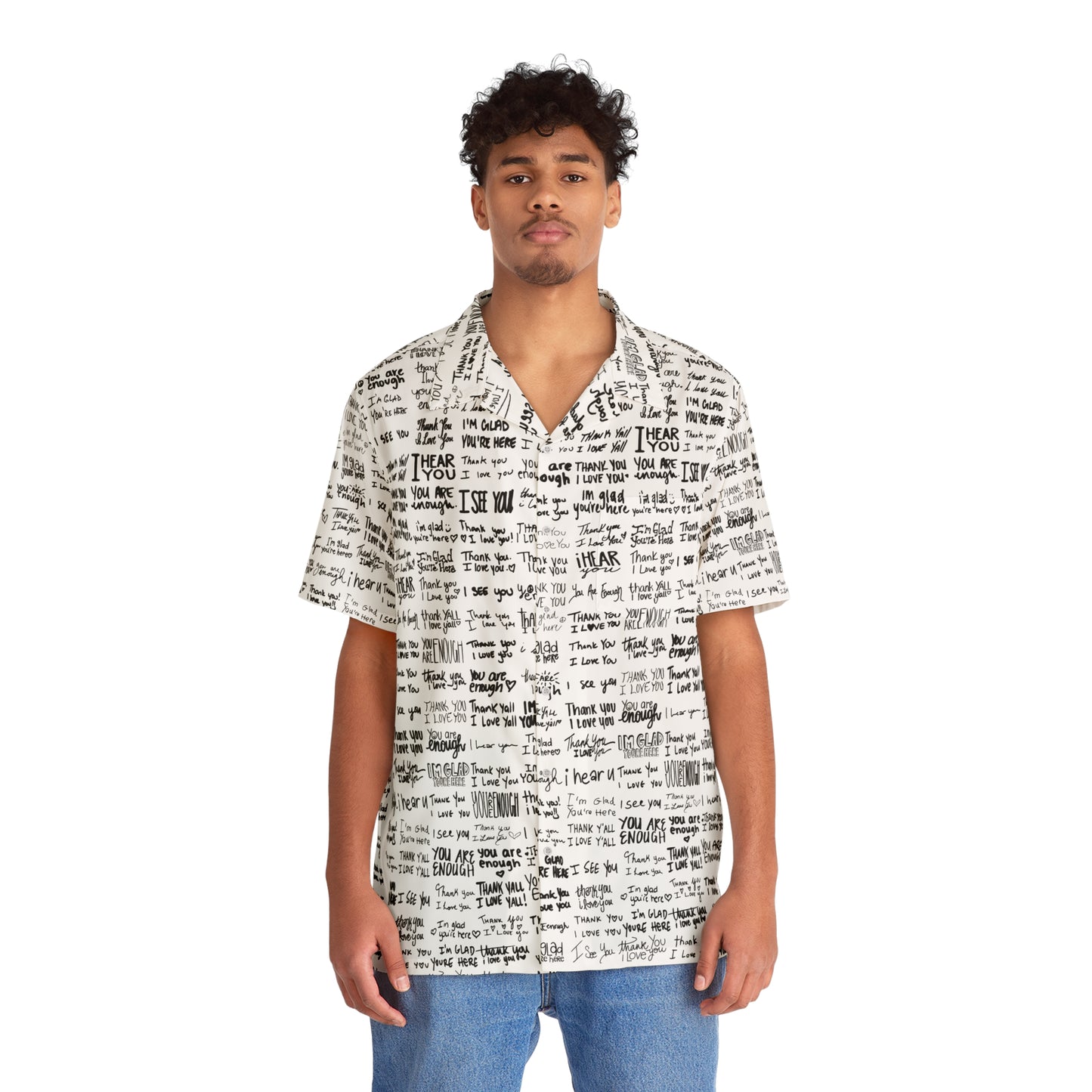 Words of Affirmation Men's Hawaiian Shirt