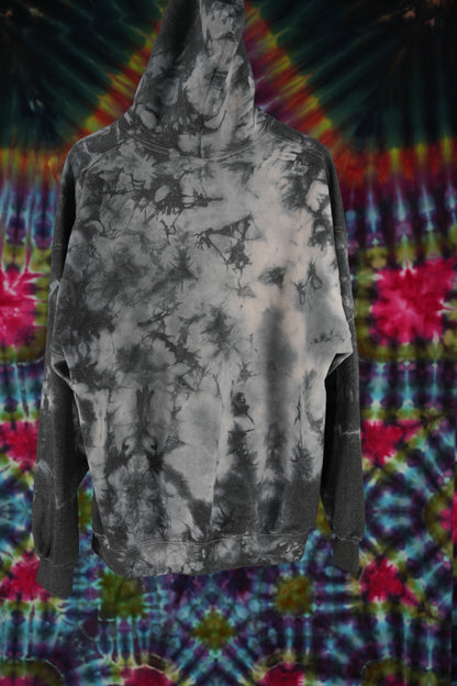 Light Blueish Grey and Dark Grey Crystal Hoodie