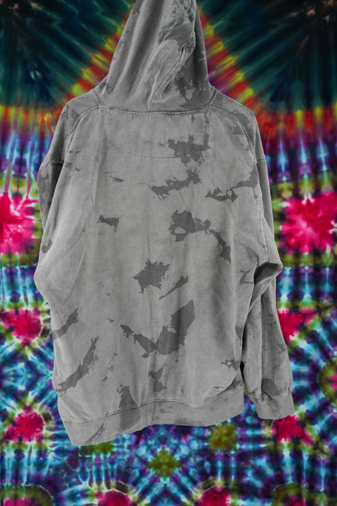 (2XL Only) Grey / Dark Grey Splatter Hoodie