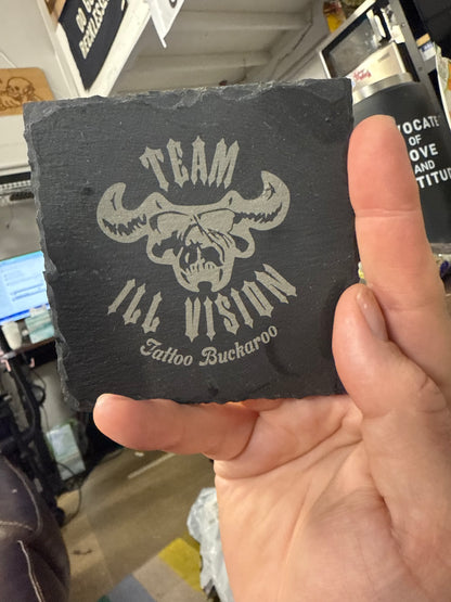 Team Ill Vision slate coaster